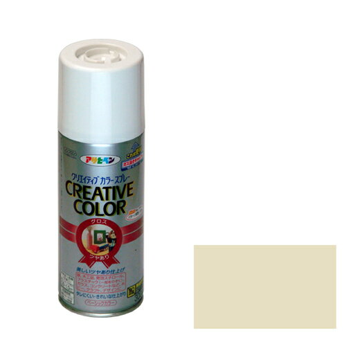 【あす楽対応・送料無料】アサヒペンクリエイティブカラースプレー300ML81アイボリー