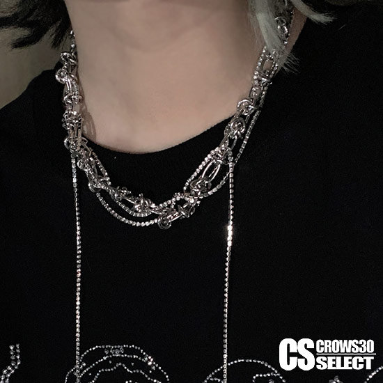 ネックレス メンズ ネックレス レディース 多重ネックレス レディース ラインストーン モード系 ネックレス 原宿系 ネックレス インポート 個性的 V系 送料無料 新作 2022 春 夏服 秋 冬 新作 V系 ヴィジュアル系 ファッション ストリート系 ホスト ネックレス 30代 40代