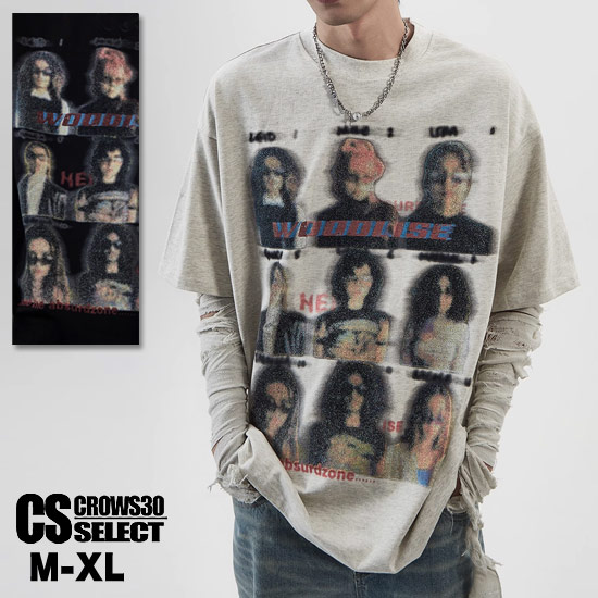 Rakuten - オラオラ系 Tシャツ メンズ ビッグTシャツ ビッグプリント 半袖 Tシャツ メンズ ロング丈 大人 Tシャツ メンズ ビッグカットソー メンズ フォトプリント ロック バンド お兄系 春 夏 新作 トップス 30代 40代 50代 60代 LDH系 BTS系 韓国 ファッション