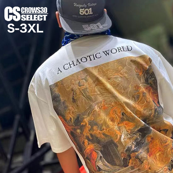 Rakuten - オラオラ系 Tシャツ メンズ オラオラ系 ファッション 半袖 Tシャツ メンズ 大人 Tシャツ メンズ ゴシック 派手 絵画 厚手 ルネッサンス B系 ヒップホップ ダンサー ストリート系 メンズ お兄系 リゾート 新作 トップス 30代 40代 50代 60代 LDH系 BTS系