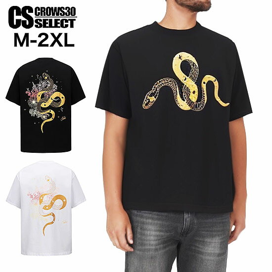 オラオラ系 Tシャツ メンズ オラオラ系 ファッション 半袖 Tシャツ メンズ 大人 Tシャツ メンズ 蛇 スネーク ビッグプリント カットソー ストリート系 メンズ ラグジュアリースタイル お兄系 リゾート 新作 トップス 30代 40代 50代 60代 LDH系 BTS系