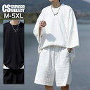 オラオラ系 セットアップ メンズ Tシャツ メンズ ハーフパンツ メンズ ショートパンツ メンズ チェック 格子 編込み風 大きいサイズ セットアップ 上下セッ...