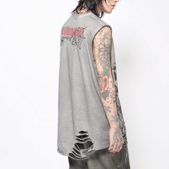 オラオラ系 タンクトップ メンズ Tシャツ メンズ 蜘蛛の巣 スパイダー タンクトップ メンズ ダメージ 大人 タンクトップ メンズ 大人 Tシャツ メンズ ストリート系 メンズ オラオラ系 ファッション タンクトップ トップス 30代 40代 50代 60代 LDH系 BTS系 韓国
