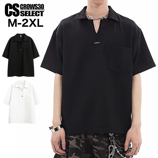 当店の洋服は細身シルエットになります。インポート商品など、サイズ交換・返品などが出来ない商品も数多くありますので、採寸表を必ず確認のうえ、ご注文いただきますよう、お願いいたします。[CROWS 30 SELECT]変形ダブルネックデザイン半...