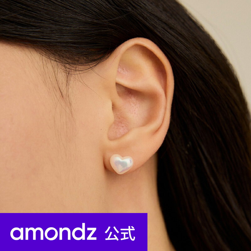 ハートピアス シルバー パール ハート ピアス | SILVER PEARL HEART EARRINGS | att | amondz