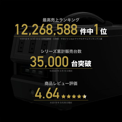 ポータブル電源 大容量 車中泊 正弦波 エナーボックス 444Wh 120000mAh 400W |ポータブル バッテリー 蓄電器 発電機 小型 蓄電池 家庭 静音 ソーラー ソーラーパネル 電気毛布 キャンプ 防災 電源 - Image 3