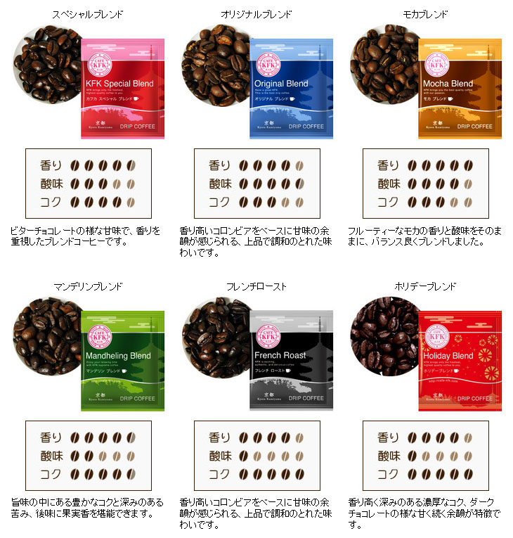 お徳用30杯分【5杯分×6種類のアソート 】ドリップコーヒー ｜おためし お試し バラエティ アソート お得用 お得 お徳用 京都 カフカ 本格 本格的　＜お試しにも最適な本格派ドリップコーヒーです＞ バレンタイン格安通販　バレンタイン　人気　ランキング