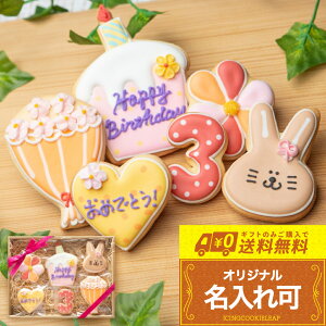 送料無料 誕生日プレゼントにお名前入り【送料無料バースデーギフト GIRL】アイシングクッキー クッキー ギフト 詰め合わせ 誕生日 100日 名入れ 文字入れ 女の子 GLRL かわいい お菓子 プチギフト クッキー ギフト アイシングクッキーleap