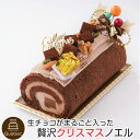 2019 生チョコまるごと1本 クリスマスノエル クリスマスケーキ 17.0cm×8.0cm (4〜8名様) 幸蝶