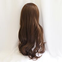 【即納】ウィッグロング黒髪ウェーブカラー茶髪シースルーバング高品質デイリー自然コスプレハロウィンゆめかわゴシックロリータ耐熱ヘアネット付きLocoLocoロコロコ送料無料