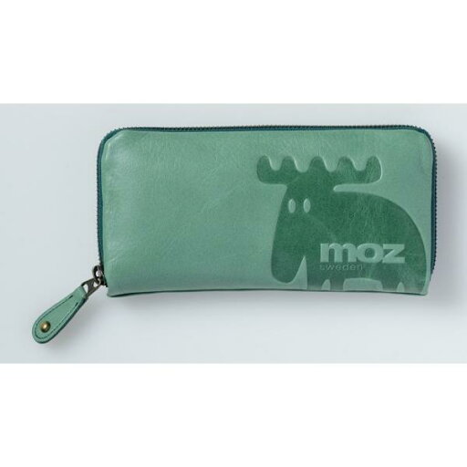 MOZ モズ 長財布 86001 レディース 本革 大容量 シンプル ラウンドファスナー ヘラジカ レディース グリーン GR MOZ モズ 長財布 86001 レディース 本革 大容量 シンプル ラウンドファスナー ヘラジカ レディース グリーン GR