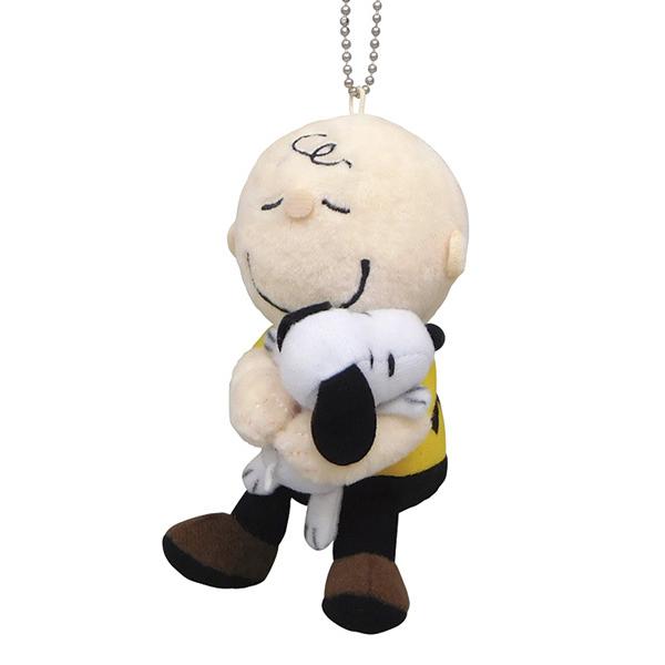 スヌーピー　PEANUTS　チャーリーハグ　マスコット　ぬいぐるみ　182406　吉徳 1