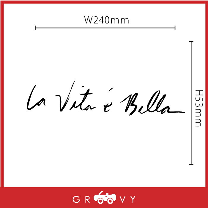 名言 イタリア語 おしゃれ ステッカー La Vita E Bella ライフ イズ ビューティフル アウトドア 完成品 防水 かわいい おもしろ 車 アクセサリー シール ブランド エンブレム ウォールステッカー 雑貨