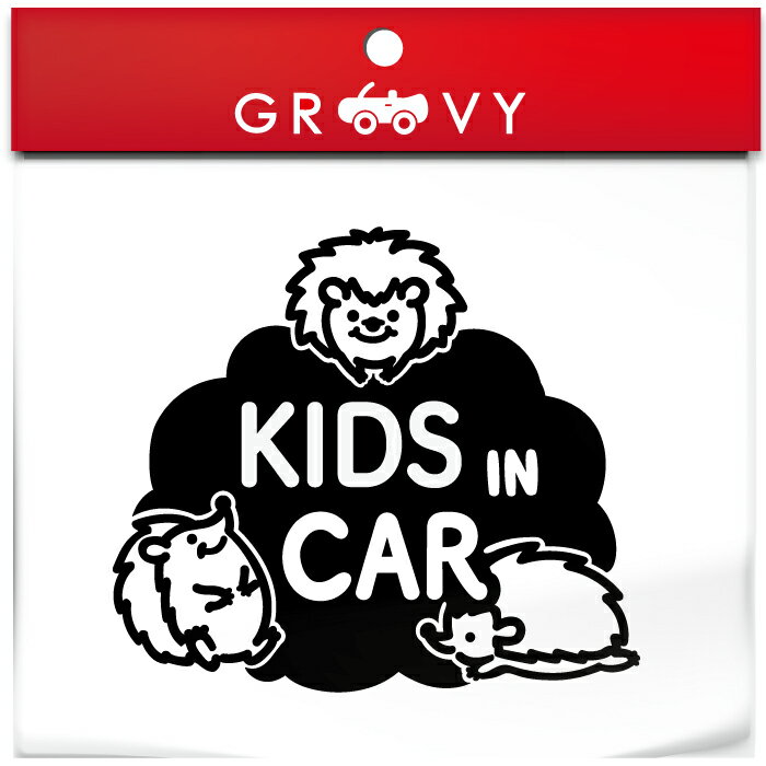キッズ イン カー 車 ステッカー ハリネズミ はりねずみ 子供 乗ってます 可愛い 動物 kids in car ベビーインカー かわいい おしゃれ ブランド シール グッズ 防水 エンブレム アクセサリー ブランド 雑貨