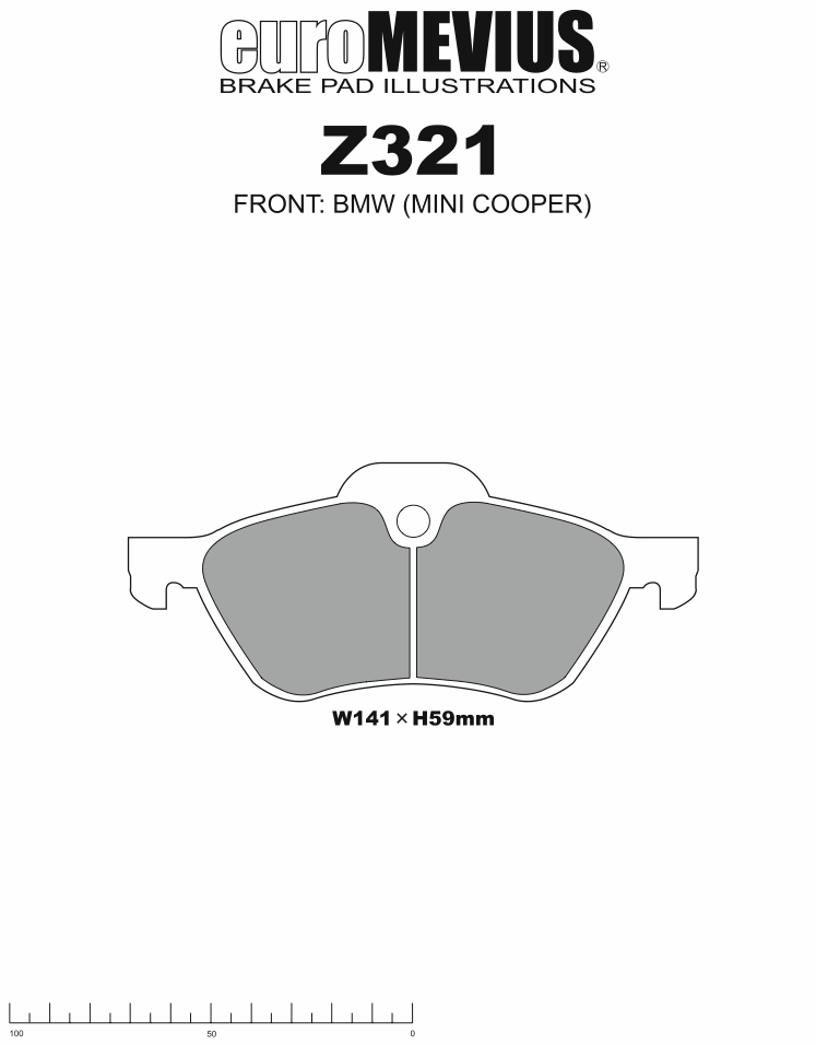 【Project μ/プロジェクト・ミュー】 NS-C [エヌエスシー] ブレーキパッド Z321 [フロント]【MINI】R50/R52/R53