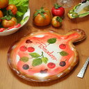 【アウトレット】 イタリア製 おつまみ プレート トマト柄 チーズボード 食器 皿 カッティングボード 中皿 壁掛け 絵皿 アンティパストプレート 南欧食器 ホ...