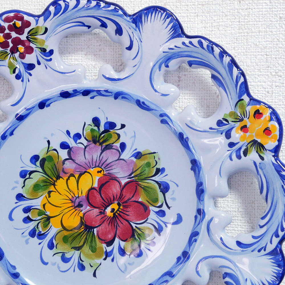 アルコバッサ 飾り皿 花柄