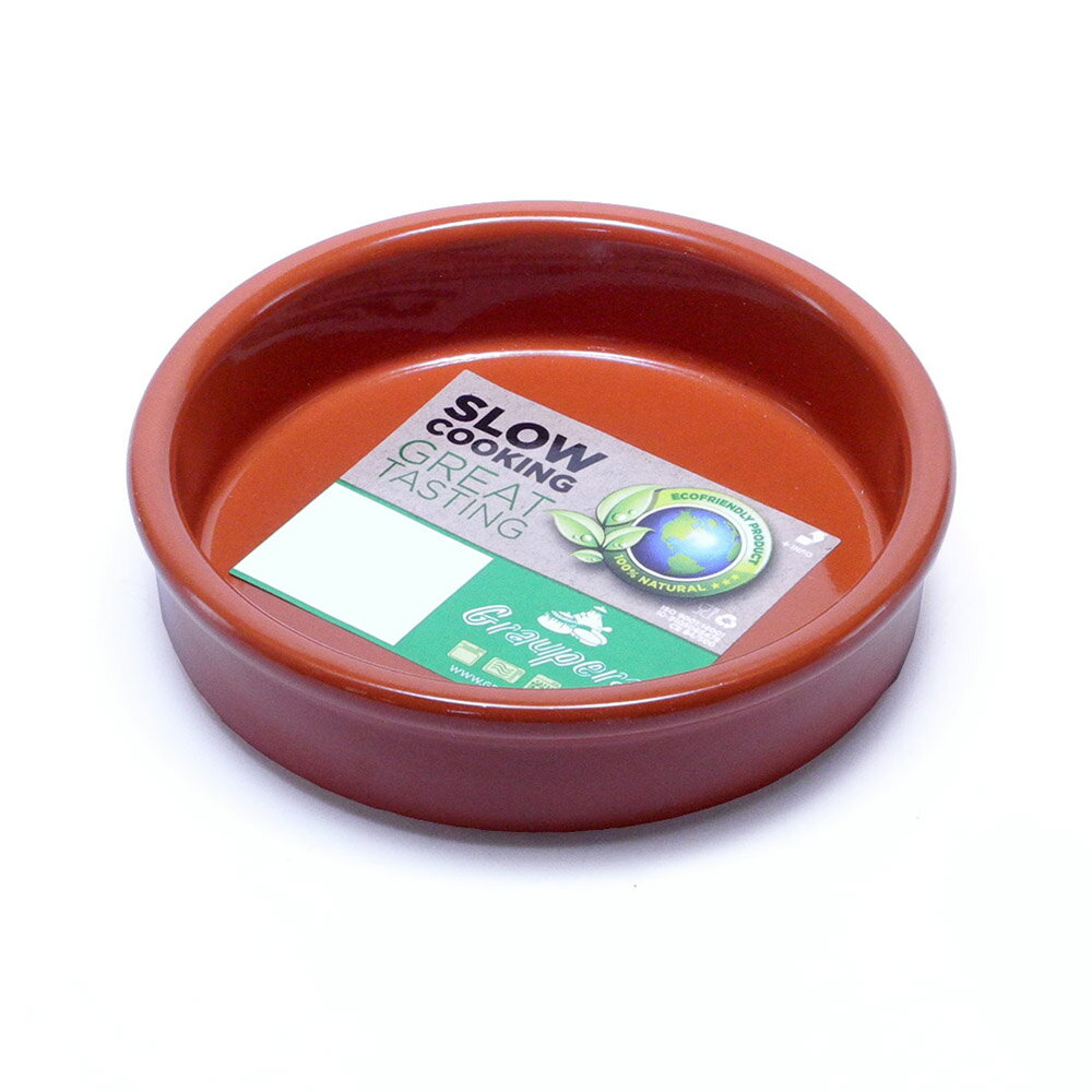 Rakuten - 【アウトレット】 テラコッタ製 カスエラ Graupera スペイン製 陶器 cazuela 12cm 一人用 茶 ブラウン スペインバル プロ用 アヒージョ 鍋 europe_plum sgr-0112_b5