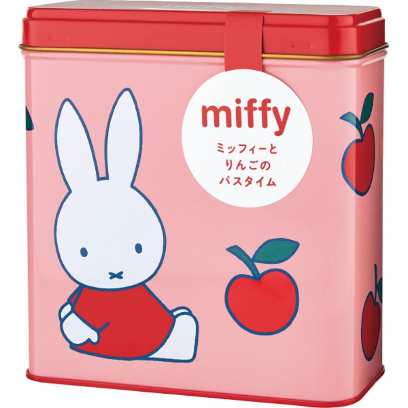 セール特価【冬ギフト】ミッフィー バスセットスクエア缶(りんごの香り)(23316004)_お風呂セット 美容 可愛い バスソルト スポンジ ボディソープ