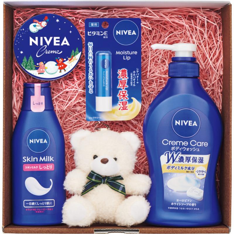 セール特価【冬ギフト】花王NIVEAギフトセット C&LIP&MILK&SOAP&ベアぬいぐるみ(NIV7)_コスメ ギフト セット お返し化粧品 コスメ ロー...