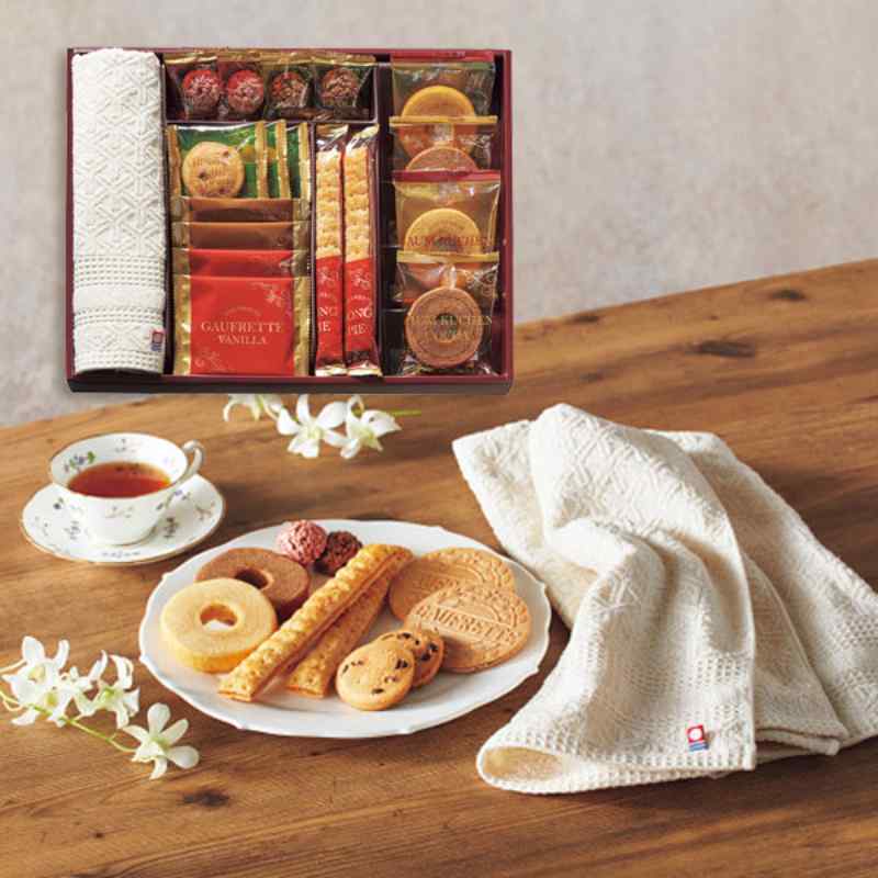 【お返し好適品】スイーツアソート＋S　今治タオル組合せギフト　ZSA-30TAR＿焼き菓子 菓子 タオル 詰め合わせ セット