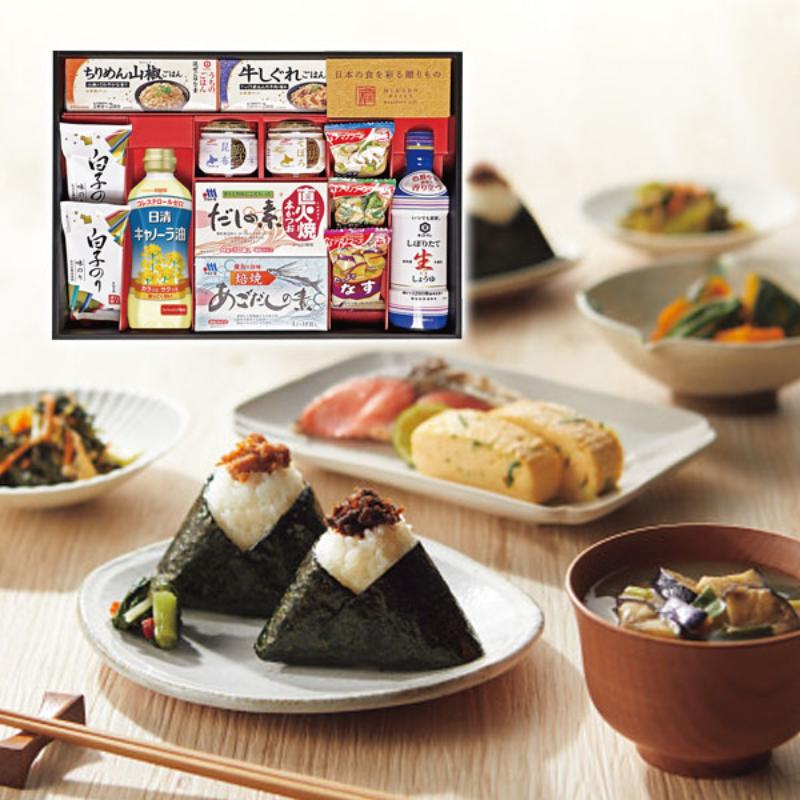 【春ギフト】味香門和膳(みかどわぜん)アマノフーズ&キッコーマン和食詰合せ MKD-40A贈り物 進級 入学 卒業 お祝い 内祝 御祝 御礼 お返し