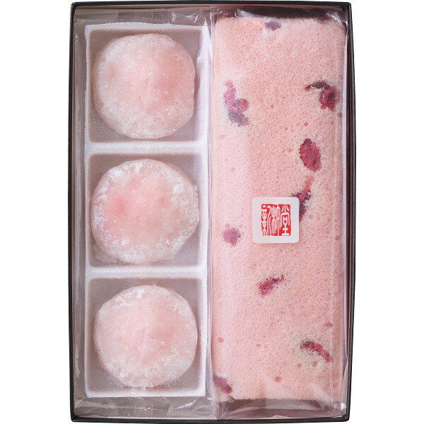 マラソンセール特価【春ギフト】新杵堂　桜ふわふわ・苺ムース大福セット＿洋菓子　箱菓子　内祝い　お..