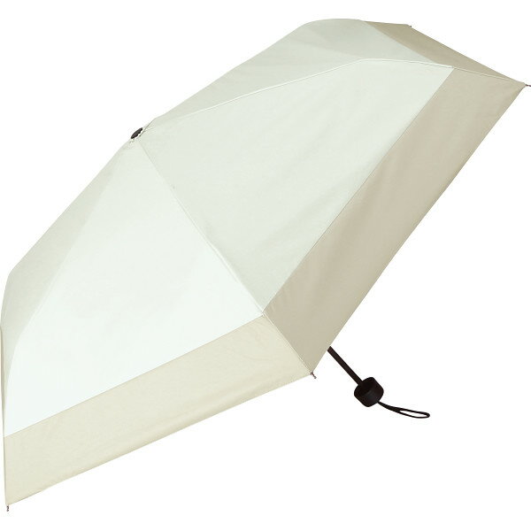 【春ギフト】ジミージー　晴雨兼用UV加工　折りたたみ傘（55cm） オフホワイト・ベージュ1＿傘　雨具　内祝い　お祝い　お返し