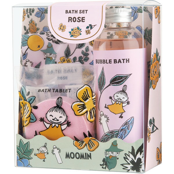 スーパーセール【春ギフト】ムーミン バスセット ローズ 9767002＿入浴剤 バスグッズ ムーミン キャラクター 雑貨 内祝い お祝い お返し