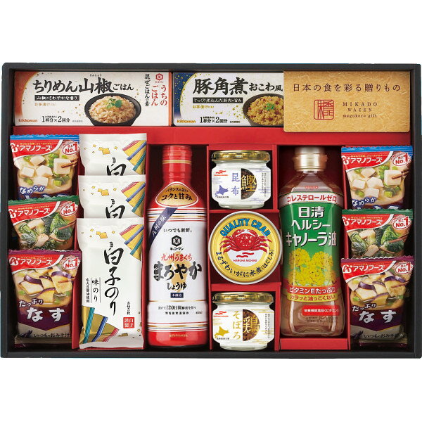 【春ギフト】味香門和膳（みかどわぜん）　九州版 MKD-50KB＿醤油　調味料　保存食　非常食　みそ ...