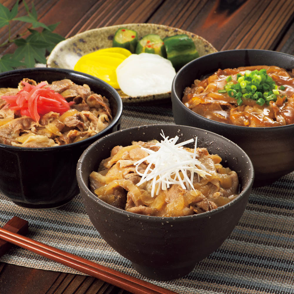 スーパーセール特価【夏ギフト】霧島黒豚・黒毛和牛 ミニ丼の具3種セット SK30_惣菜 丼 和食 個包装 レトルト 御中元 お中元 贈答用 ギフト