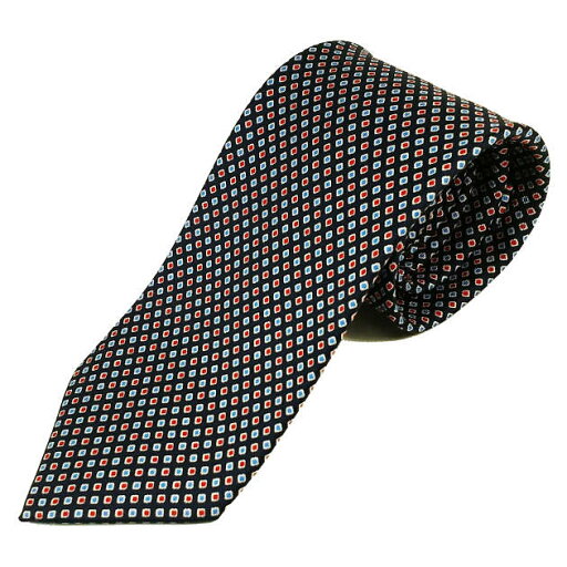 E.& G.CAPPELLI(E.& G.カペッリ) イタリア製 ネクタイ 小紋柄 プリント ヘビーシルク EG50000-14 ネイビーxホワイトxレッドxブルー E.& G.CAPPELLI(E.& G.カペッリ) イタリア製 ネクタイ 小紋柄 プリント ヘビーシルク EG50000-14 ネイビーxホワイトxレッドxブルー