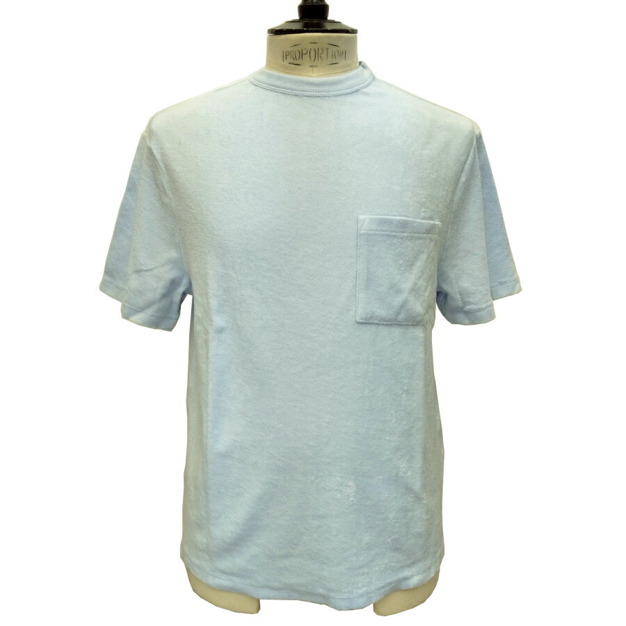 【新入荷】RIVIERAS（リヴィエラ）Tシャツ 半袖 メンズ EU製 RE412001-81 スカイブルー コットンパイル フランス ジャージ