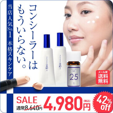 【ナノHQ予約】5月中旬順次出荷プラスナノHQ 5g×2プラスピュアVC25ミニ 2mL|整肌成分ハイドロキノン|美容ケアクリーム|美容液|コンシーラー|【メール便】