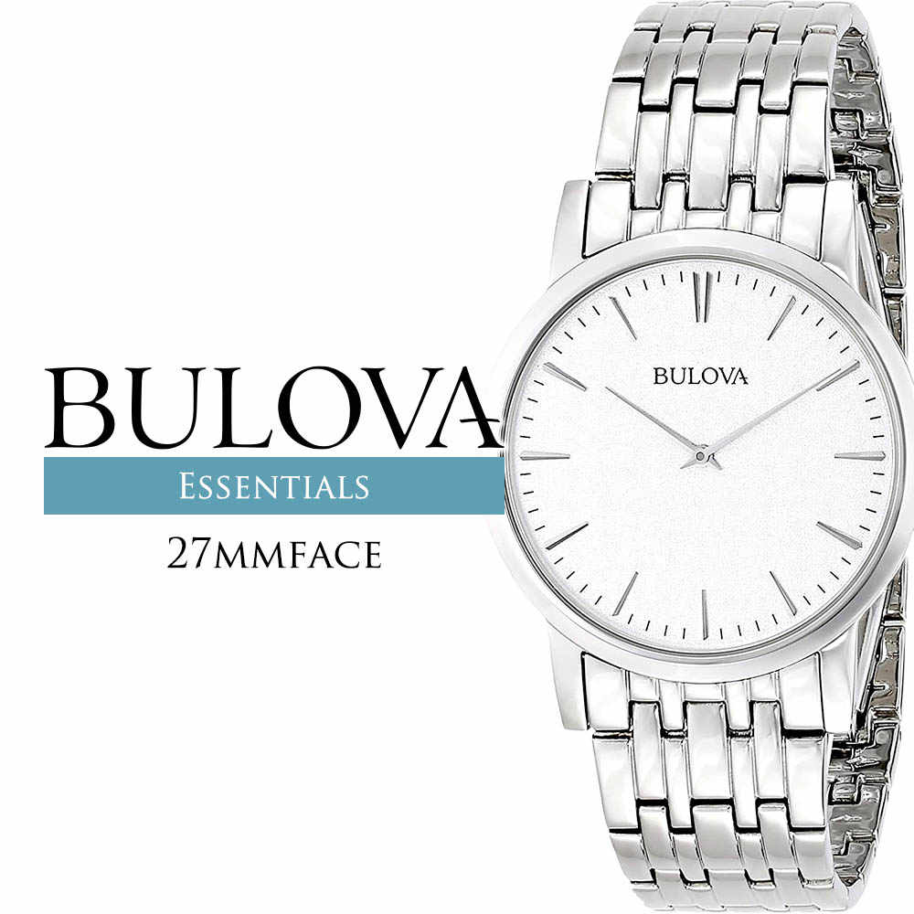 【P5倍 5/23 20時～】【アウトレット】ブローバ 腕時計 BULOVA レディース 腕時計 エッセンシャルモデル Essentials Watch シルバー 普段使いにピッタリなスタンダード腕時計 96L131
