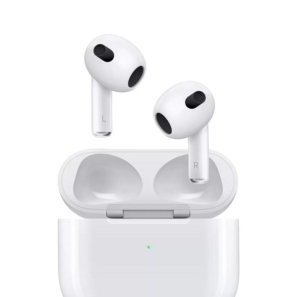 Apple AirPods（第3世代）MME73J/A インナーイヤー型 コーデックAAC-ELD 感圧センサー Magsafe充電ケース 左右分離ワイヤレスイヤホン Bluetooth 5.0 空間オーディオ ダイナミックヘッドトラッキング リモコン・マイク対応 IPX4 連続使用6時間