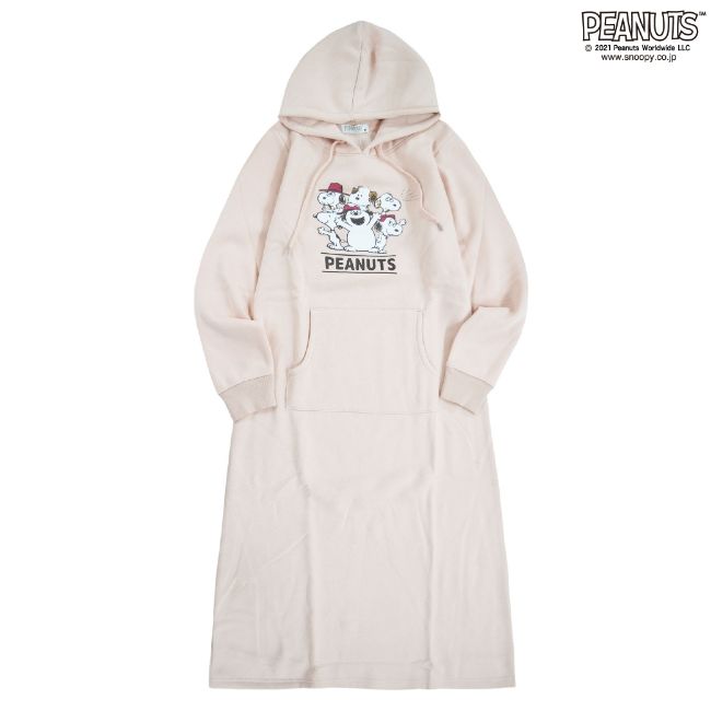 スヌーピー ワンピース フリース PEANUT SNOOPY 長袖 レディース M L