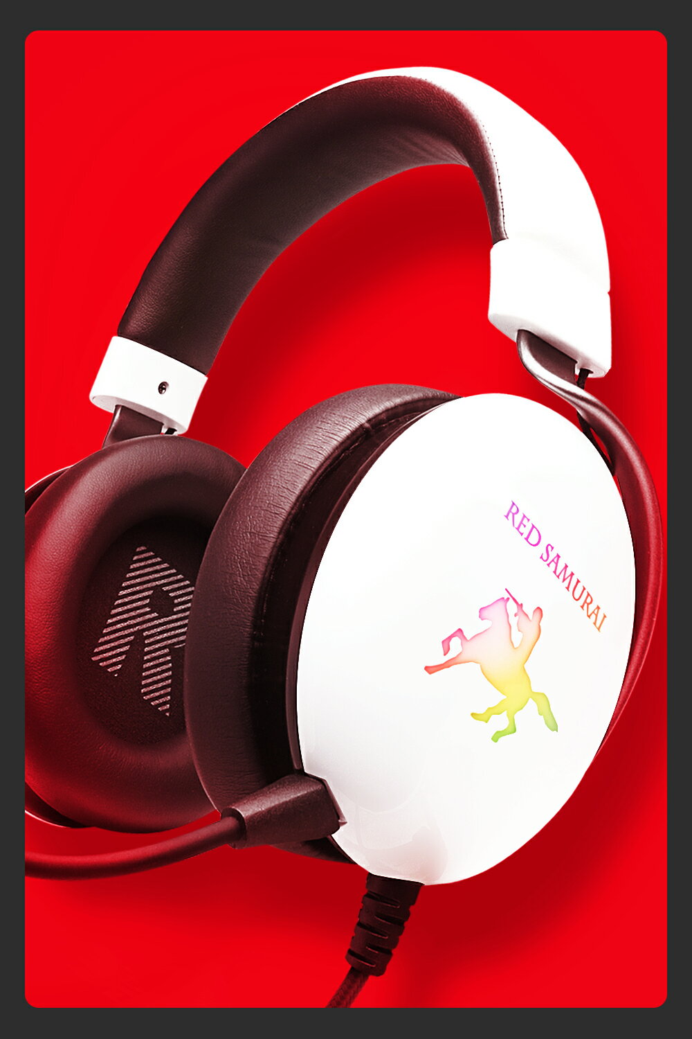 【 RED SAMURAI 】 ゲーミングヘッドセット ヘッドホン ps5 マイク付き ゲーミングヘッドホン 高音質 ヘッドセット ゲーム用 PC ヘッドホン マイク 会話 ヘッドフォン switch ボイチャ パソコン Skype有線 プレゼント ギフト 送料無料