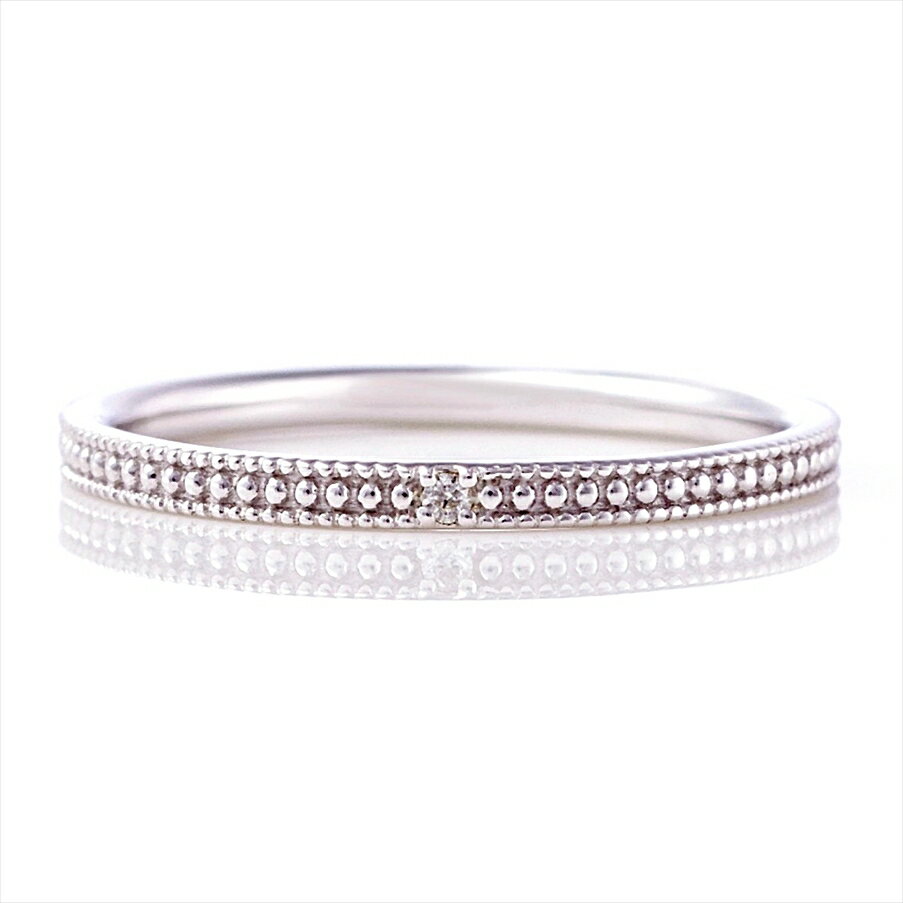 楽天CHERI DIAMOND 楽天市場店【30％OFFクーポン有〜7/24】レディース ダイヤモンドリング メレダイヤ 計0.01ct （カナディアンダイヤモンド仕様） [プラチナ PT900] 品番:LF066 普段使い 指輪 重ね付けおしゃれ かわいい シンプル つけっぱなし 人差し指 結婚指輪 大人可愛い 華やか