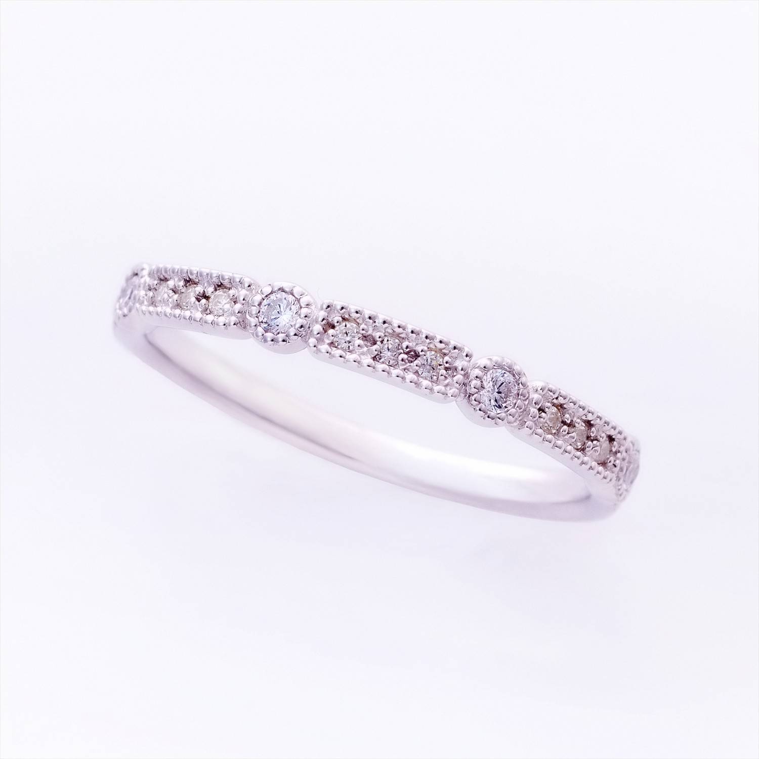 美品♡大粒ピンクエメラルド♡メレダイヤ18Kリング15号 HANDMADE】K18PG 天然ピンクダイヤモンド リング 0.205ct 天然