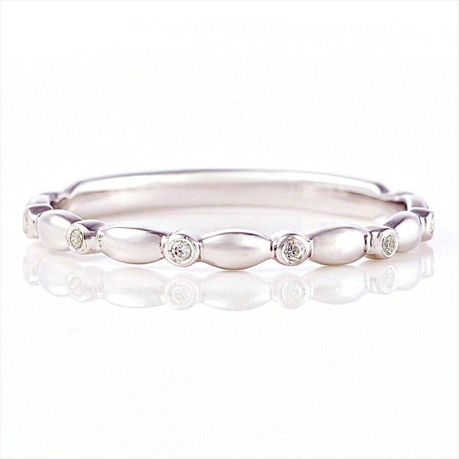 楽天CHERI DIAMOND 楽天市場店【30％OFFクーポン有〜7/24】レディース ダイヤモンドリング メレダイヤ 計0.03ct （カナディアンダイヤモンド仕様） [K18 ゴールド]品番:LF073 普段使い 指輪 重ね付け ピンキーリング 3号から おしゃれ かわいい シンプル つけっぱなし 結婚指輪 華やか