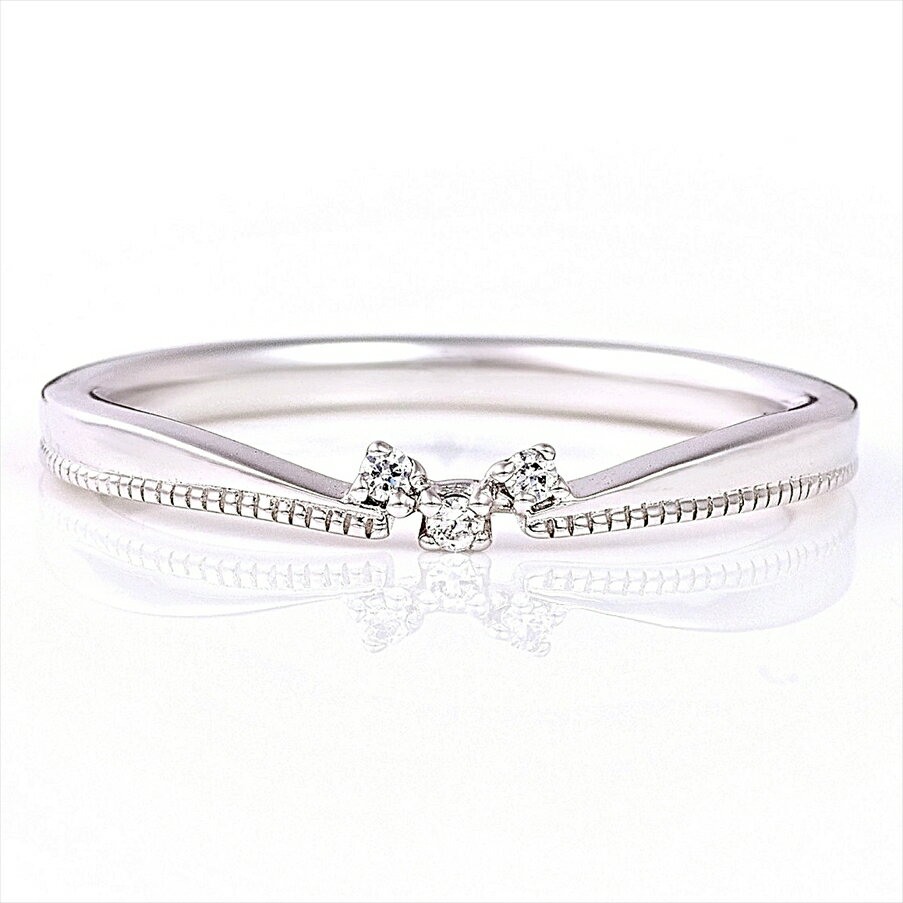 楽天CHERI DIAMOND 楽天市場店【7/27迄-40％OFFクーポン！】レディース ダイヤモンドリング メレダイヤ 計0.03ct （カナディアンダイヤモンド仕様） [K10 ゴールド] 品番:LF104 普段使い 指輪 重ね付け ピンキーリング 3号から おしゃれ かわいい シンプル つけっぱなし 結婚指輪 華やか