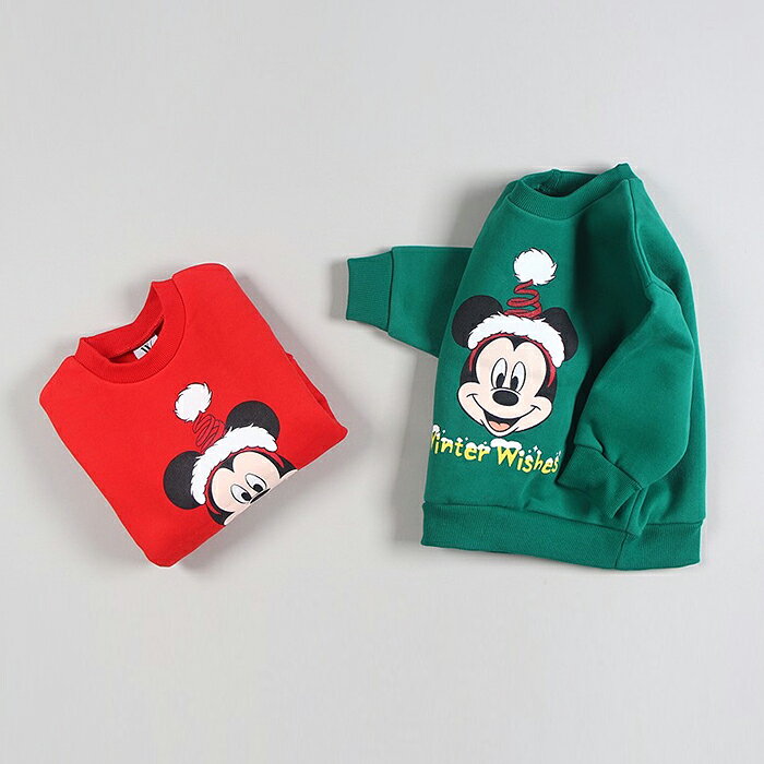 ＼残りわずか／韓国子供服 裏毛 長袖トレーナー 裏起毛 Mickey Mouse ミッキーマウ...