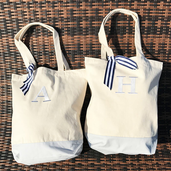 楽天Baby-Kids cheriemimiシェリーミミ【スーパーSALE】【10％OFF】ママ用バッグ イニシャル刺繍入りバッグ トート 保育園用ママバッグ イニシャルトート お洒落 ユニセックス 男の子 女の子 ベビー 子供 キッズ かわいい 大きめトート10L グレー グレー刺繍【メール便送料無料】