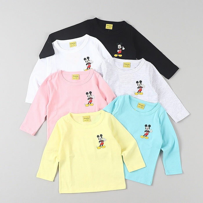 【スーパーSALE】【10％OFF】韓国子供服 長袖Tシャツ MICKEY ミッキーマウス ロンT...