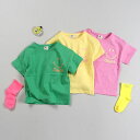 楽天Baby-Kids cheriemimiシェリーミミ韓国子供服 半袖Tシャツ SMILE スマイル ニコチャン カラフル Tシャツ グリーン イエロー ピンク 90 100 110 120 130 140 プリントTシャツ 子供用 女の子 男の子 ベビー お洒落 カワイイ オシャレキッズ【メール便送料無料】