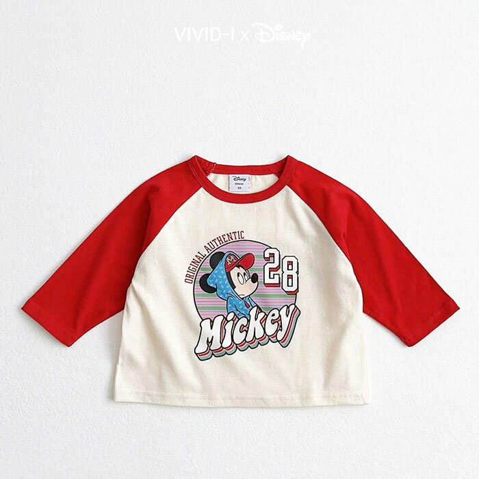 【スーパーSALE】【10％OFF】韓国子供服 ロンT 長袖Tシャツ Mickey Mouse ミッキーマウス 90 100 110 120 130 140 ラグラン 男の子 女の子 子供用 キッズ ベビー 可愛い お洒落 お洒落キッズファッション　【メール便送料無料】