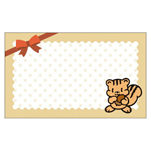 サンキューカード りす リス メッセージカード ミニ グリーティングカード 感謝 ぷちカード ありがとうカード おめでとうカード 名刺サイズ メッセージカード ...