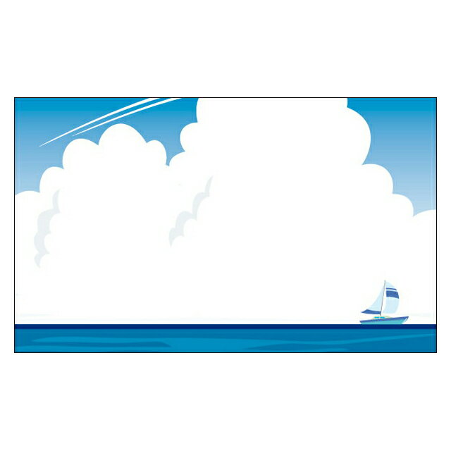 メッセージカード ショップカード サンクスカード 春夏コレクション 海 空 ヨット 気軽に使える名刺サイズ DMM-127-CB
