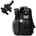 SWAT コスプレ SWAT ベスト USJ コスプレ ホラーナイト タクティカルベスト レッグホルスター セット